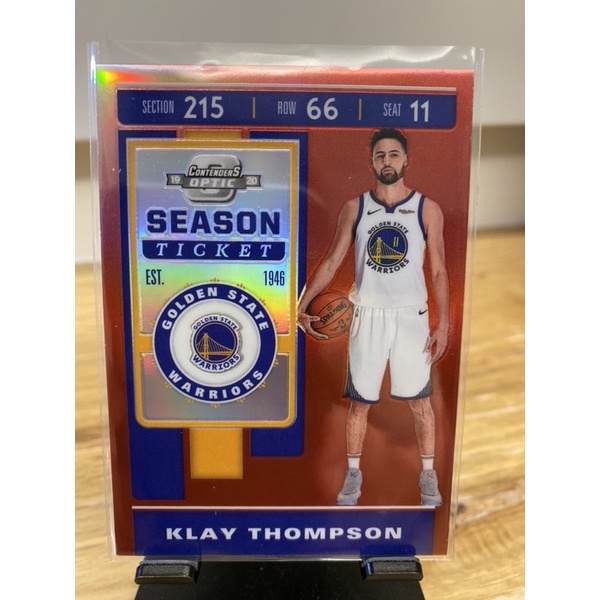 2019-20 Contenders Optic 球員卡 Klay Thompson NBA 球卡 Curry 勇士