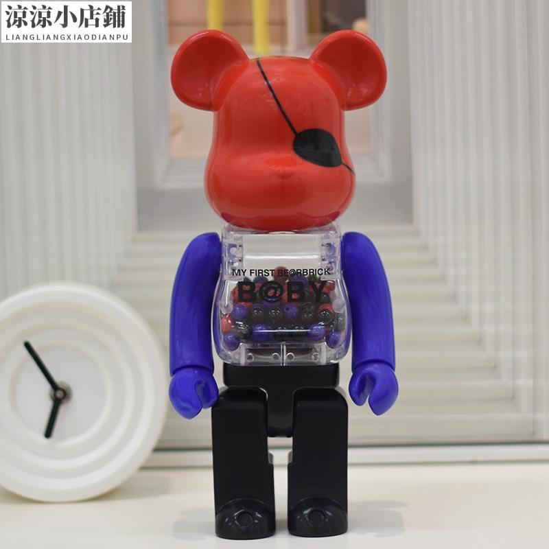 《涼涼小店鋪》400% 海盜 my first baby bearbrick 玩具手辦 千秋明珠潮流暴力熊手辦模型積木熊