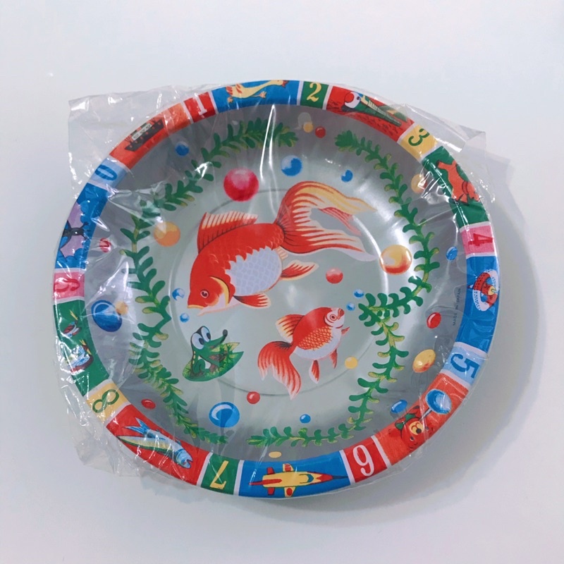 HSHU｜日本昭和復古童玩金魚鐵盤置物盤可放小物特色古物置物盒擺飾小物盤