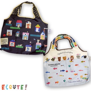 環保袋--日本Ecoute!minette貓咪插畫環保袋/購物袋--秘密花園