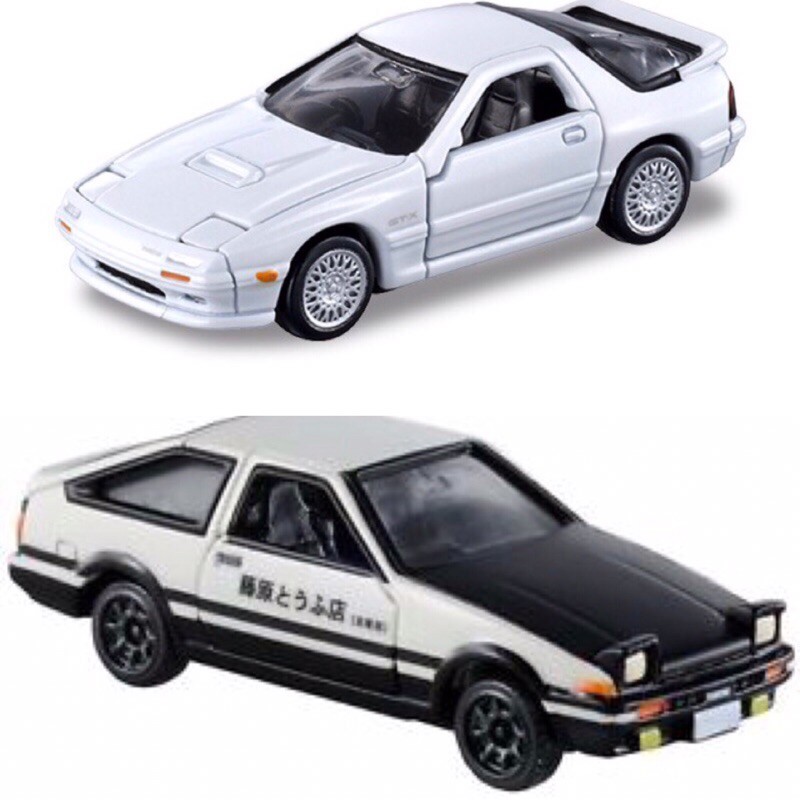 姆仔fun玩具 頭文字d Ae86 黑蓋86 藤原豆腐店拓海rx7 Fc3s 涼介1 64 模型車 蝦皮購物