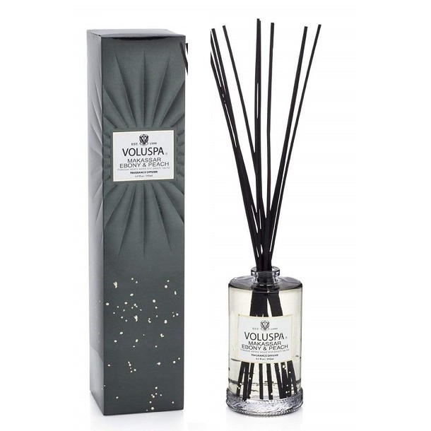 現貨 Voluspa Makassar Ebony Peach望加錫黑檀木與桃果擴香瓶6 5盎司 蝦皮購物