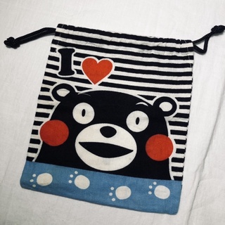 🇯🇵日本熊本熊Kumamon束口袋雙面不同表情收納包收納袋🐻