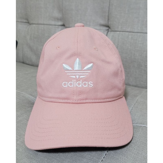 Adidas 愛迪達 棒球帽 老帽 粉色 二手 9成新
