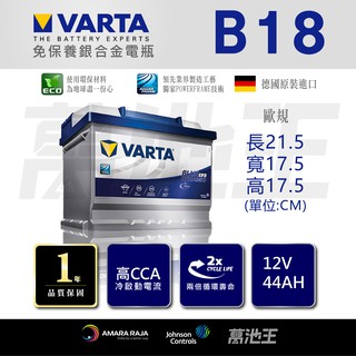 【VARTA B18】火速出貨⚡54801 54701 適用 雷諾 TWINGO/ 賓士 電瓶