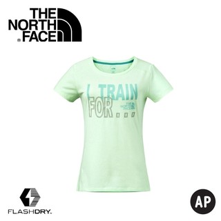 【The North Face 女 Logo短T《芽綠》】2XUY/吸濕排汗/透氣/運動/戶外/休閒上衣/悠遊山水