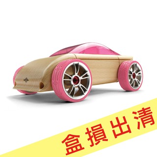 AUTOMOBLOX《NG品不附盒》德國迷你木頭精裝車(M-C9P粉紅色)