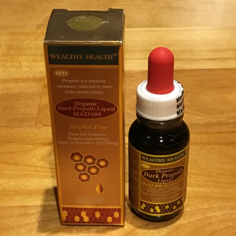 澳洲必買 Wealthy Health 頂級有機蜂膠滴劑 (無酒精) 25ml