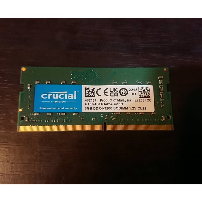 micron 美光 ddr4-3200 8gb 筆記型電腦記憶體 so-dimm