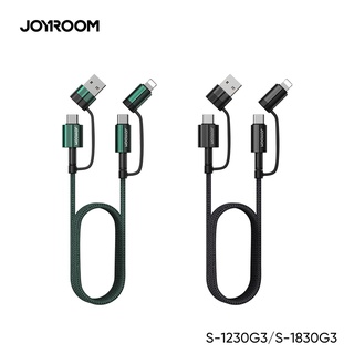 JOYROOM 四合一PD快充線 60W 筆電 適用iPhoe/Mc/安卓/快充 Type-C 充電傳輸線另有多途系列