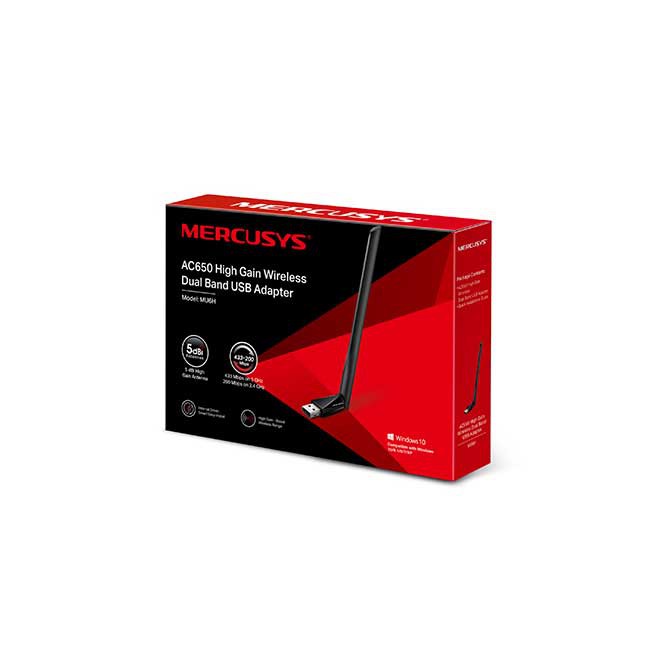 【祥昌電子】Mercusys 水星網路 高增益雙頻USB無線網卡 AC650 MU6H