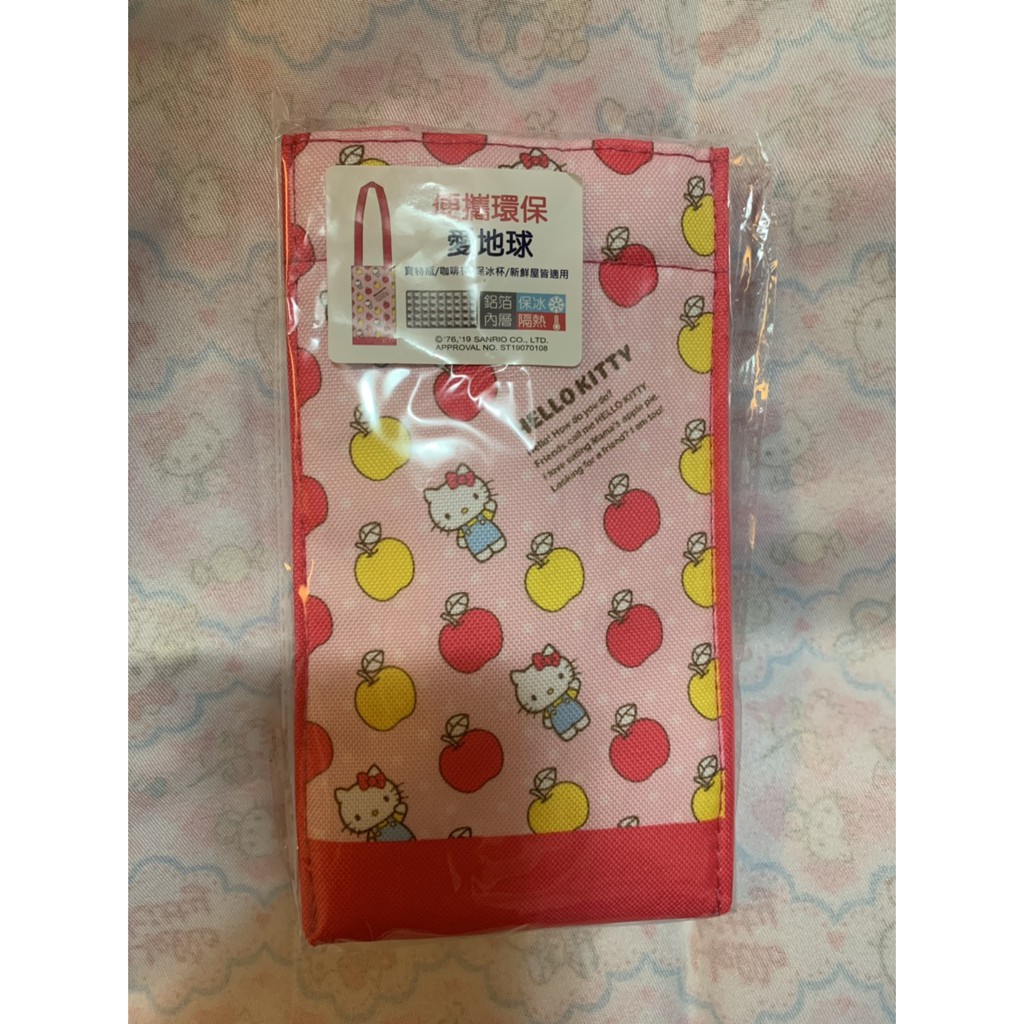 7-11 Hello Kitty 鋁箔內層 飲料提袋 粉