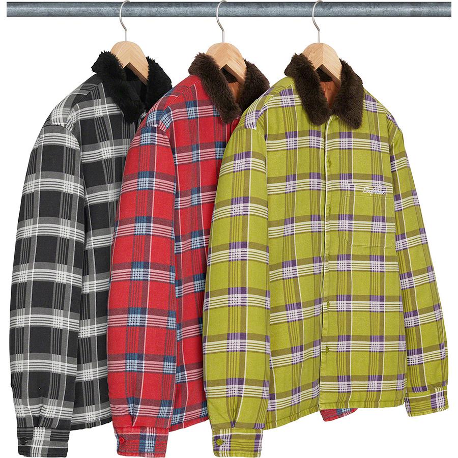 【紐約范特西】預購 SUPREME FW21 Faux Fur Collar Flannel Shirt 襯衫