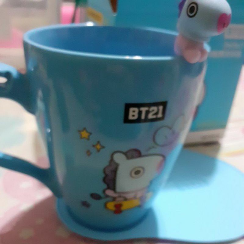 BTS防彈少年團全聯BT21好完美攪拌匙馬克杯組