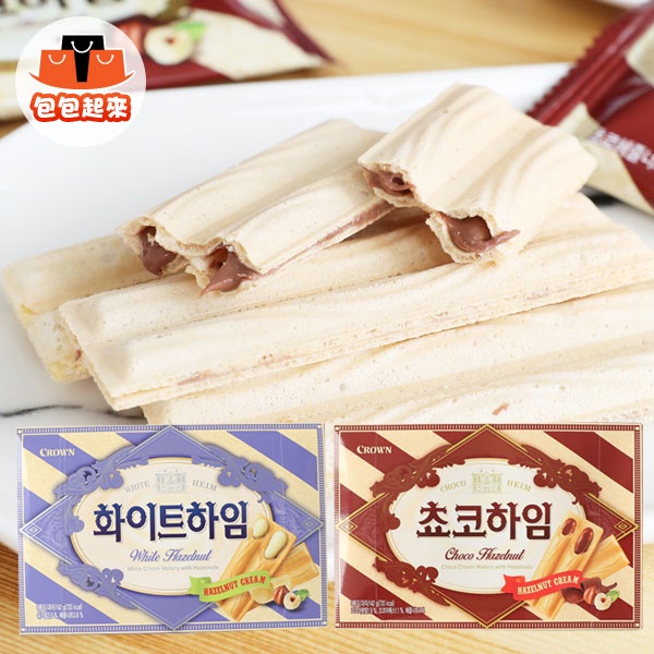 韓國 CROWN 威化條 142g 威化酥 威化餅 巧克力 奶油 夾心餅 餅乾 韓國餅乾