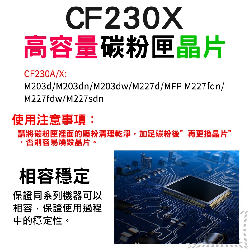 台灣本地 快速出貨🛒】CF230X 碳粉匣 高容量 專用晶片（單個）＃M203d M203dn M203dw M227d
