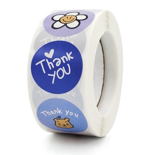 500 件裝卡通動物感謝標籤貼紙標籤包裝兒童生日派對包裝小型企業