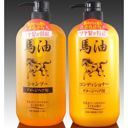 日本Junyaku Mayu馬油保濕修護洗髮精/潤絲精1000ml