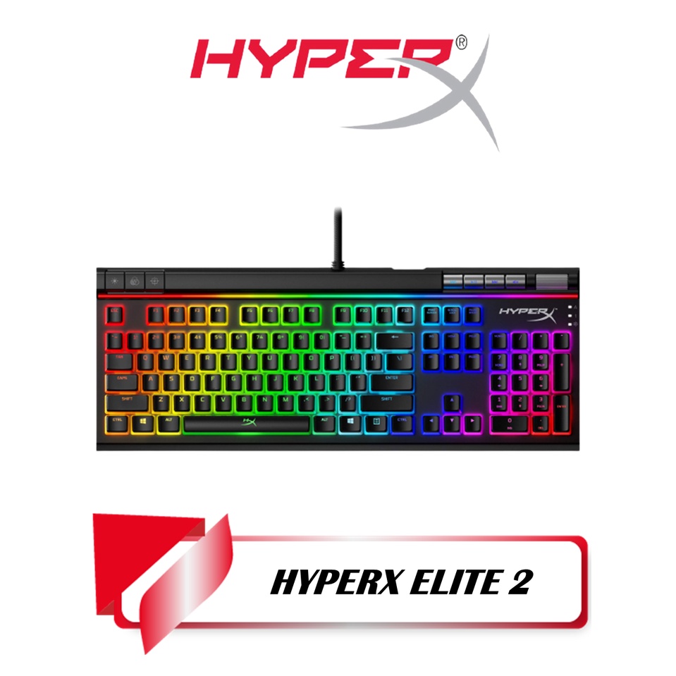 【TN STAR】HyperX Elite 2 RGB機械式鍵盤-紅軸(HKBE2X-1X-TW/G)