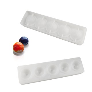▪5連▪48號球法式立體圓型淋面矽膠蛋糕模/球型慕斯模/甜品水果造型模具