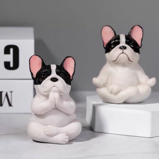 預購 3D立體擬真法鬥瑜珈擺飾 法國鬥牛犬