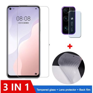 3合1華為Nova7 SE鋼化玻璃華為Nova 7 SE 7i 5T 5Z 5 Pro 4e 4 3i 3螢幕保護膜華為