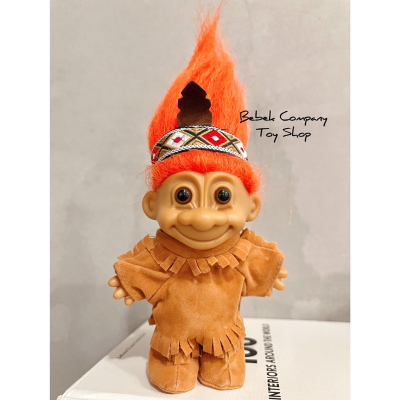 1980s VTG troll trolls 印地安人 醜娃 巨魔娃娃 幸運小子 古董玩具 絕版玩具 印地安 印第安