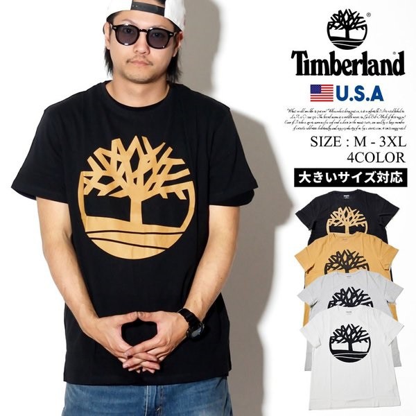 Timberland 夏日必搭 男士短袖大LOGO上衣 圓領T恤 純棉T 零碼XL大尺碼 美國經典戶外品牌