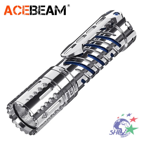 ACEBEAM 泛光高亮度不銹鋼戰術手電筒 / 4000LM / 標配不含電池 / E70 SS【詮國】