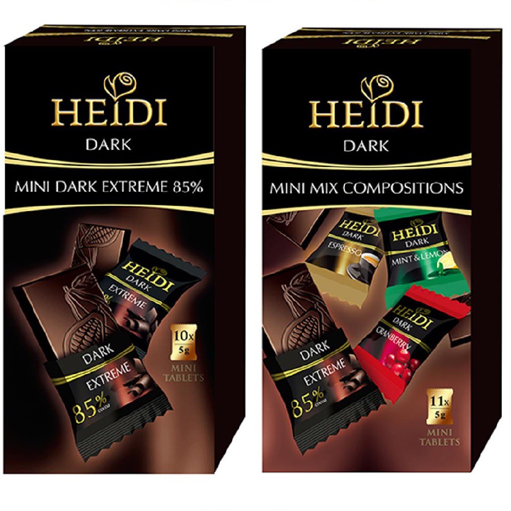 【蝦皮特選】瑞士HEIDI赫蒂迷你巧克力 (85%黑巧克力/綜合) (部分即期)