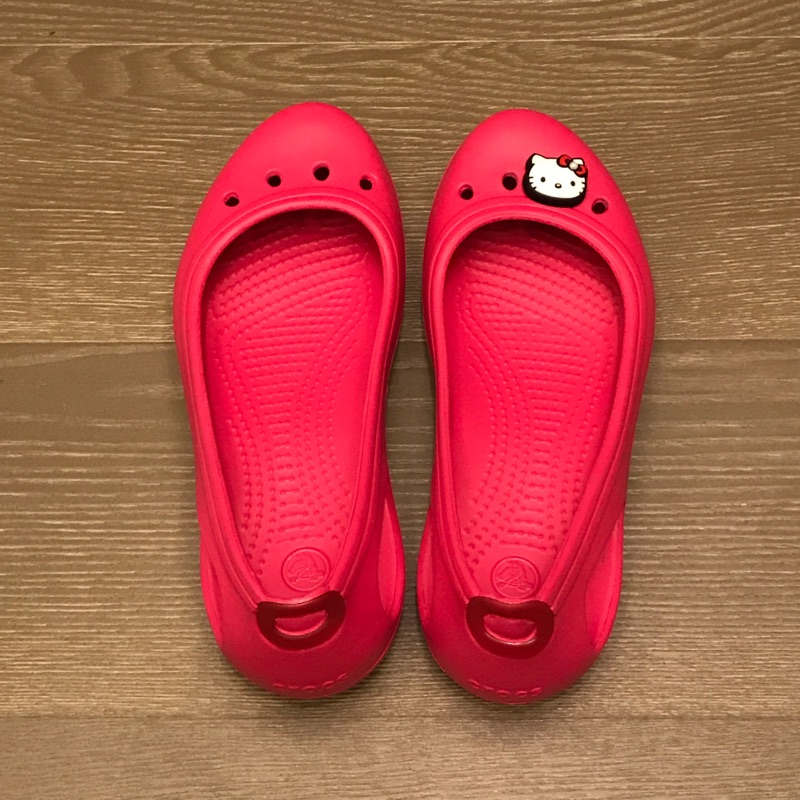 Crocs Hellokitty 桃紅色 卡迪工作鞋款W6