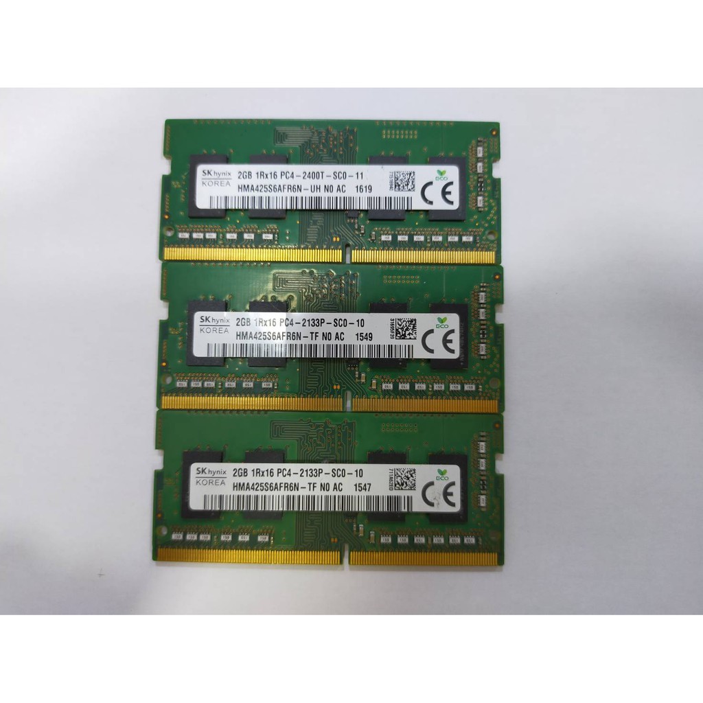SK hynix  2GB 1Rx16 PC4-2400T / 2133P DDR4 NB 筆電用 記憶體 (二手良品)