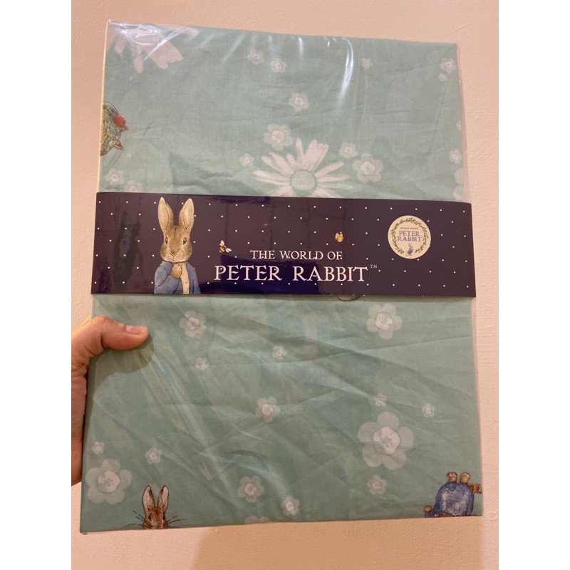 彼得兔綠野香草薄床包全新單人