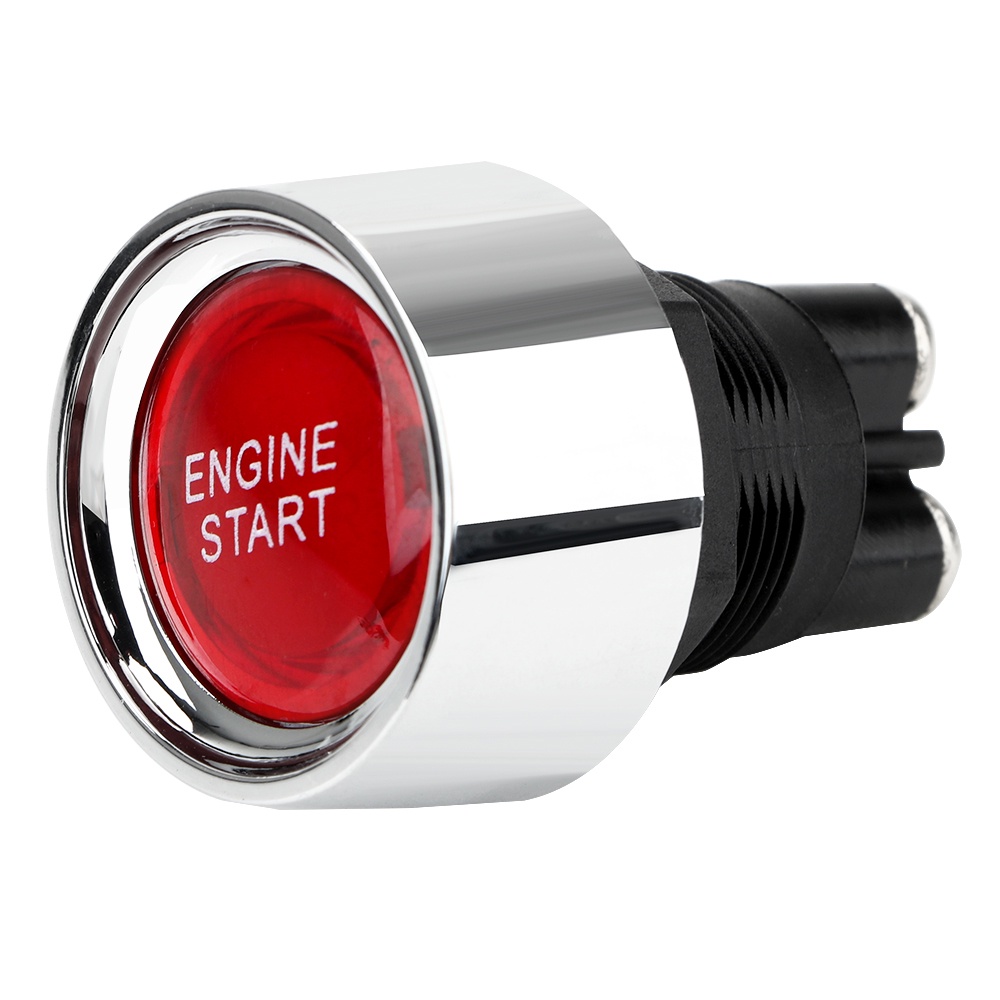 通用汽車開關引擎啟動啟動開關賽車照明按鈕觸摸瞬時復位電壓 12V DC