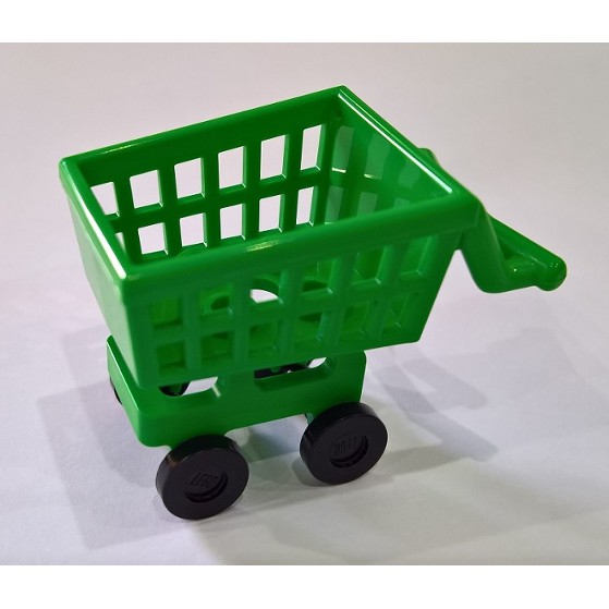 LEGO 樂高 亮綠色 人偶 推車 手推車 賣場推車  購物車 49649 + 2496 X2