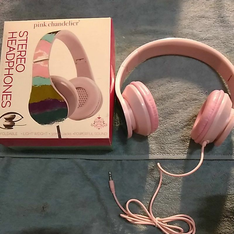 Stereo 耳罩式有線耳機 粉紅（娃娃機商品）