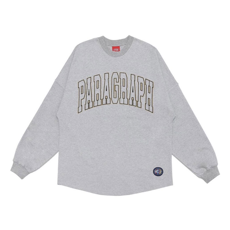 【PARAGRAPH】S7 NO.22 BASIC EMBROIDERY L/S TEE 長T (GREY 灰色)