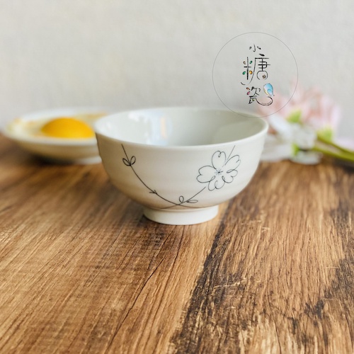 小糖瓷｜日本製 素雅小花系列之小飯碗/可愛飯碗