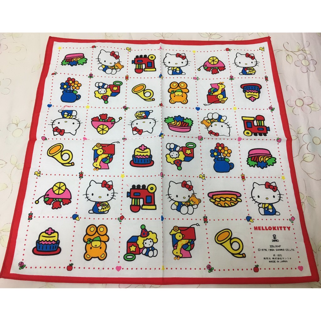 ＜采芳小舖＞Hello Kitty,凱蒂貓,三麗鷗,Sanrio,1984 手帕39(餐巾)