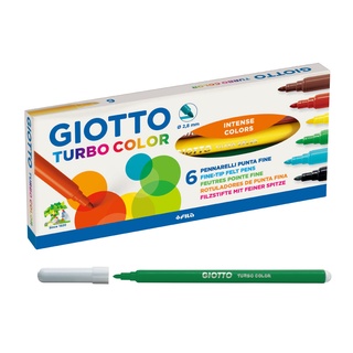 【義大利 GIOTTO】可洗式兒童隨身彩色筆(6色)