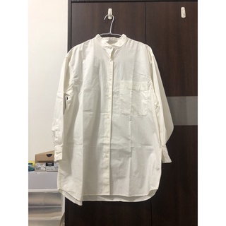 （日系 二手衣）Uniqlo U系列 女裝立領長版襯衫 全新