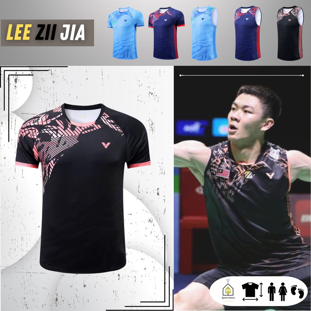Victor 2022 Design Lee Zii Jia 羽毛球球衣馬來西亞新款無袖運動衫