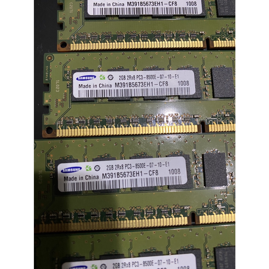 samsung記憶體 2GB 三星 DDR3-1066 2G雙面顆粒 PC3-8500E-07-10-E12
