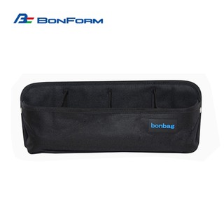 日本BONFORM 汽車座椅頭枕固定式 後座通用型變化收納置物袋 B7527-60