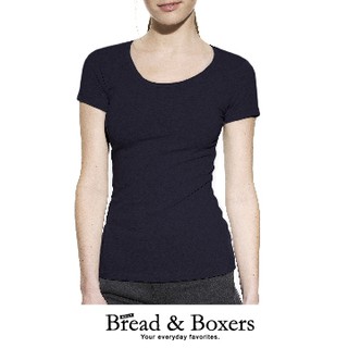 Bread & Boxers Crew-Neck 有機棉女用圓領T (深藍) 短袖 短t 素t 素面