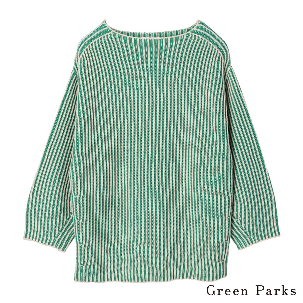 Green Parks 雙色條紋針織上衣(6P21L2C0530)