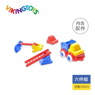 瑞典Viking toys維京玩具-變身積木工程車(6件組) 玩具 兒童玩具 積木 車車玩具 現貨