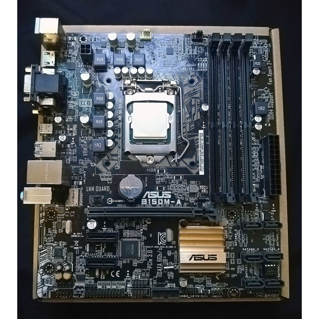 Intel i5-6400 + 華碩 B150M-A 附主機板I/O檔板+CPU風扇