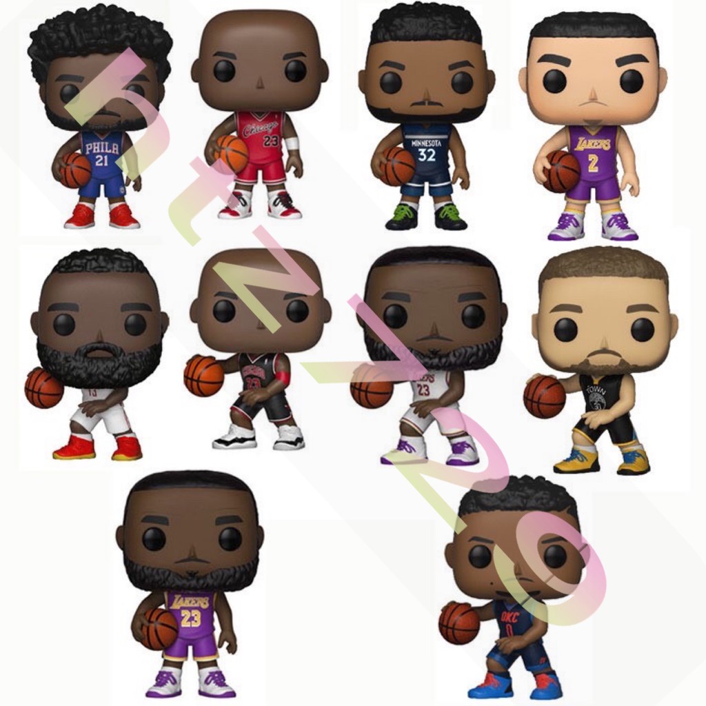 FUNKO POP公仔模型 NBA手辦 新系列 喬丹/庫裡/哈登/唐斯/韋斯特布魯克/郎佐/恩比德擺件 詹姆斯鑰匙扣