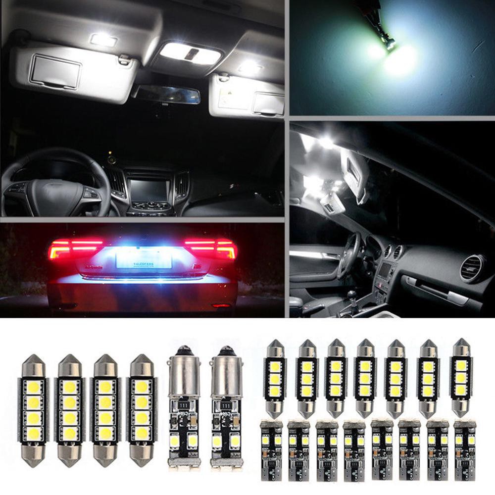 20x 白色汽車 LED 燈內部燈泡套件適用於 BMW E46 轎車 M3 1999-
